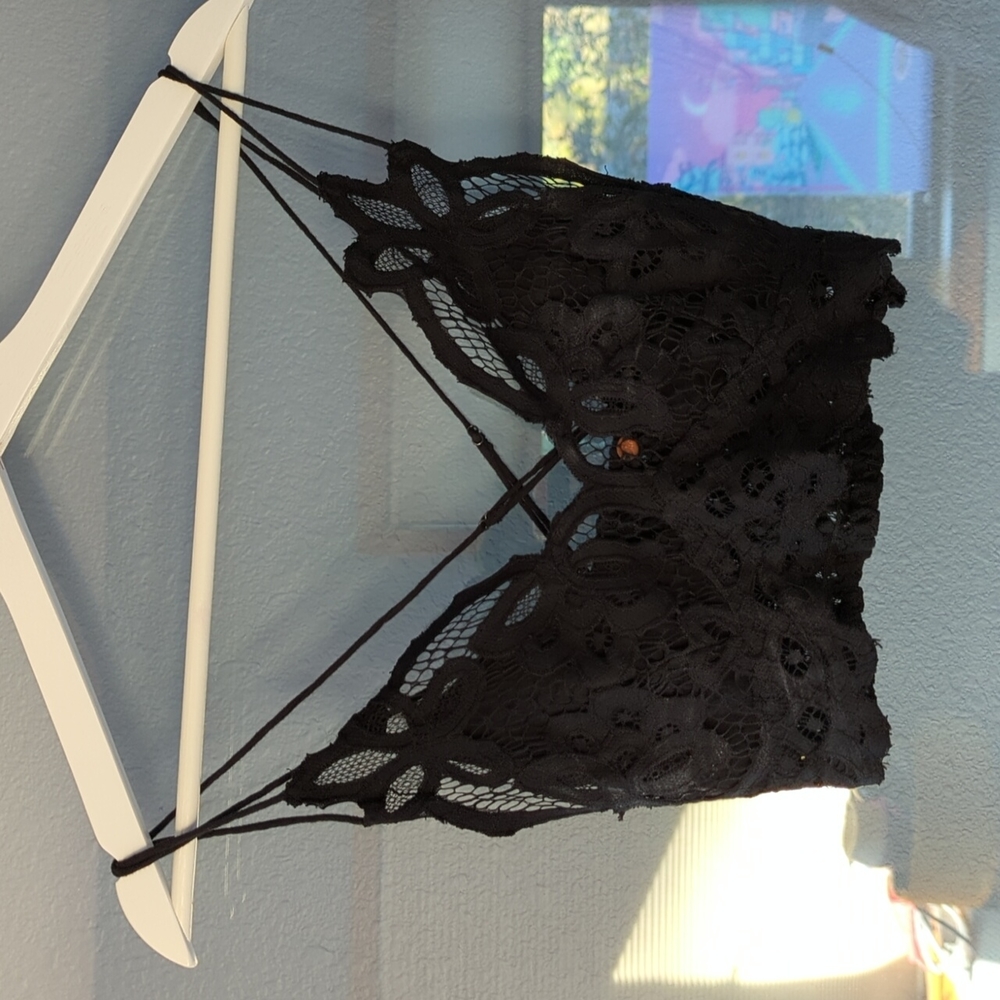 Free People Black Lace Bralette